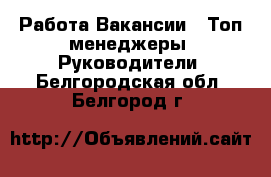 Работа Вакансии - Топ-менеджеры, Руководители. Белгородская обл.,Белгород г.